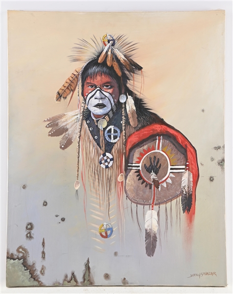 NATIVE AMERICAN FOLK ART PAINTING