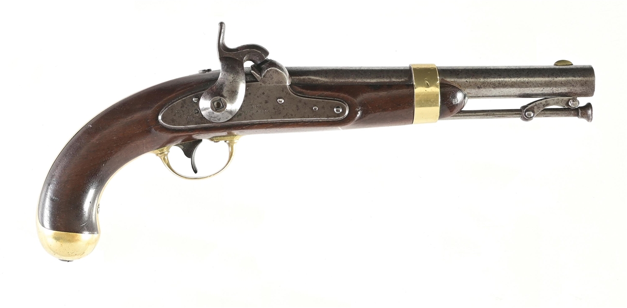 (A) US MODEL 1842 PERCUSSION PISTOL BY HENRY ASTON.