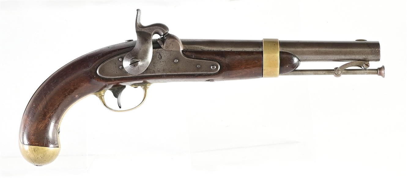 (A) US MODEL 1842 PERCUSSION PISTOL BY IRA N. JOHNSON.