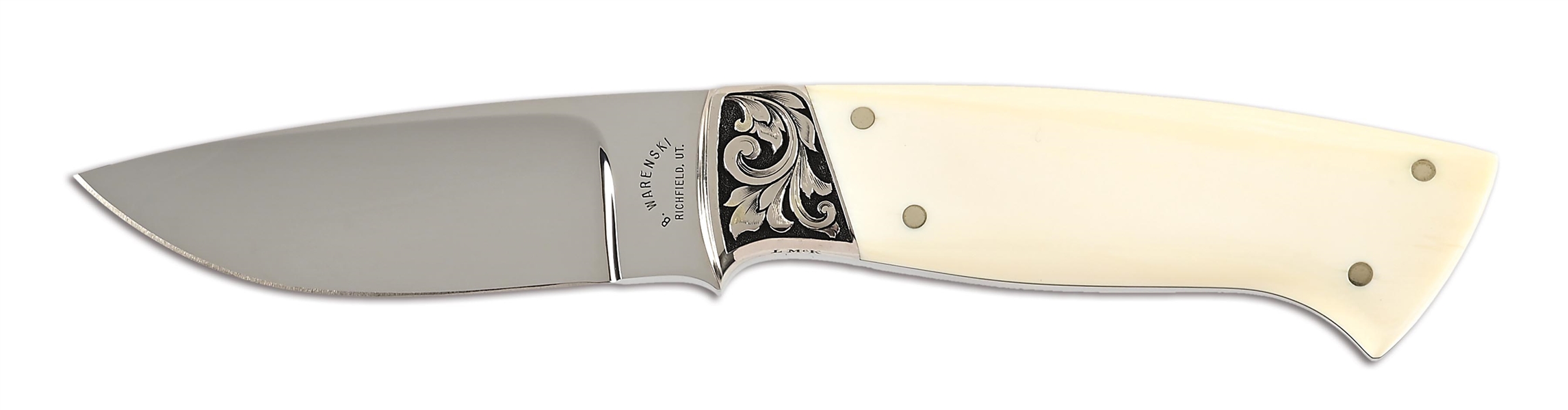 BUSTER WARENSKI GENTLEMANS DROP POINT HUNTER ENGRAVED BY LYNTON MCKENZIE.