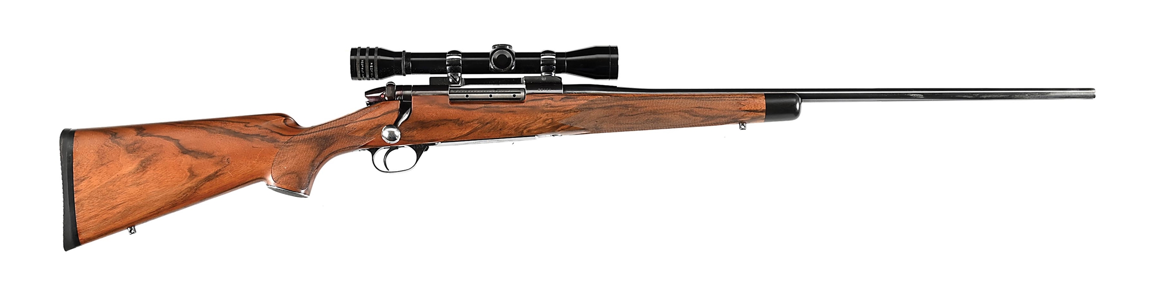 (C) GERMAN WEATHERBY MARK V .300 WEATHERBY MAGNUM BOLT ACTION RIFLE WITH SCOPE.