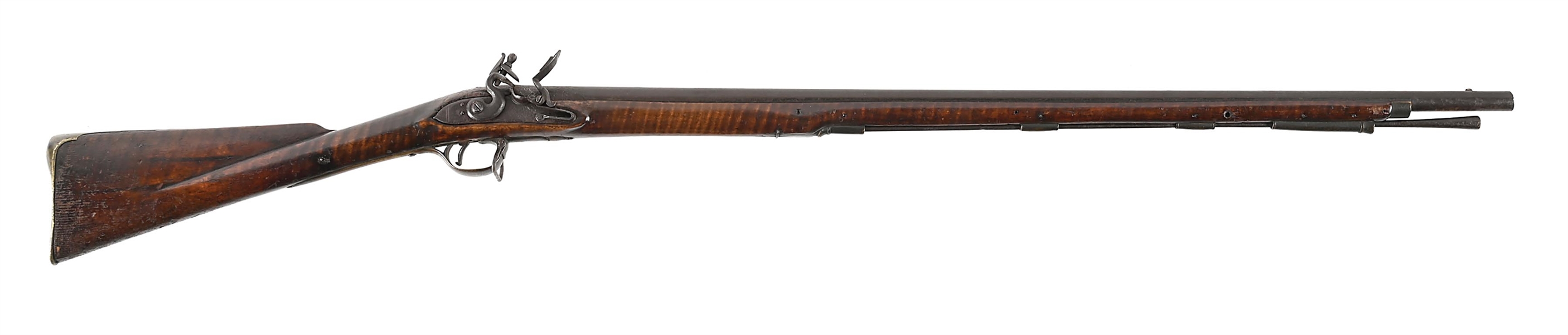 (A) AMERICAN TIGER STOCKED PATTERN 1756 FLINTLOCK ARTILLERY CARBINE.