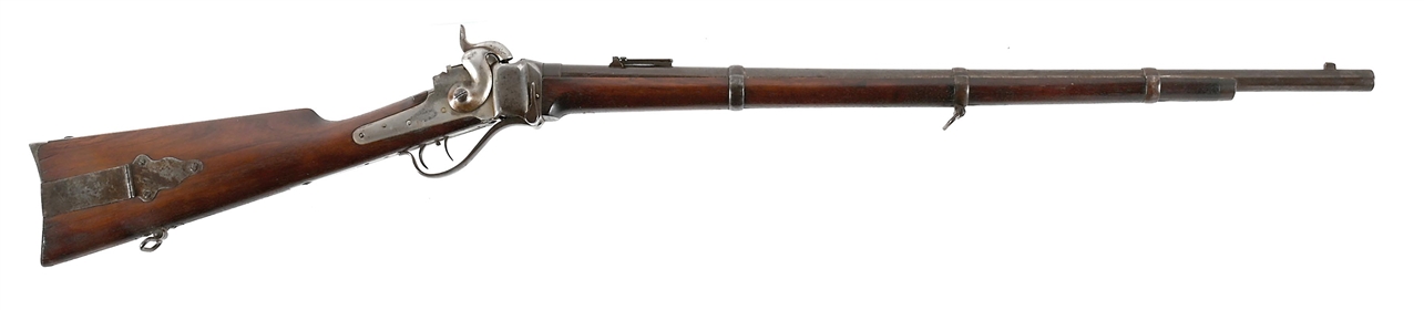 (A) SCARCE BERDANS SHARPSHOOTERS NEW MODEL 1859 SHARPS PERCUSSION RIFLE.