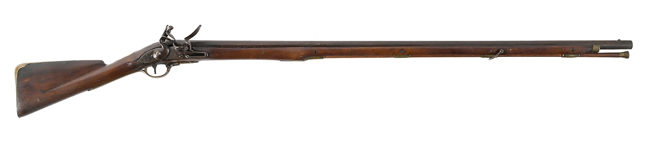 (A) RARE BRITISH LONG LAND PATTERN 1730/40 BROWN BESS FLINTLOCK MUSKET DATED 1740.