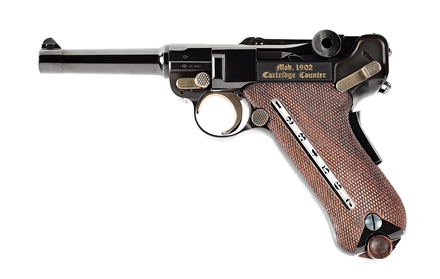 (C) MAUSER MODEL 1902 CARTRIDGE CONTER 9MM LUGER SEMI-AUTOMATIC PISTOL WITH BOX