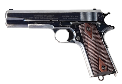 (C) COLT 1911 NAVY .45 ACP SEMI-AUTOMATIC PISTOL WITH HOLSTER, RIG. 