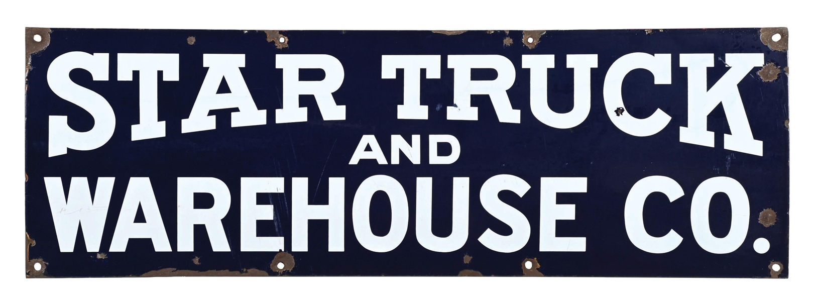 STAR TRUCK AND WAREHOUSE CO. PORCELAIN SIGN