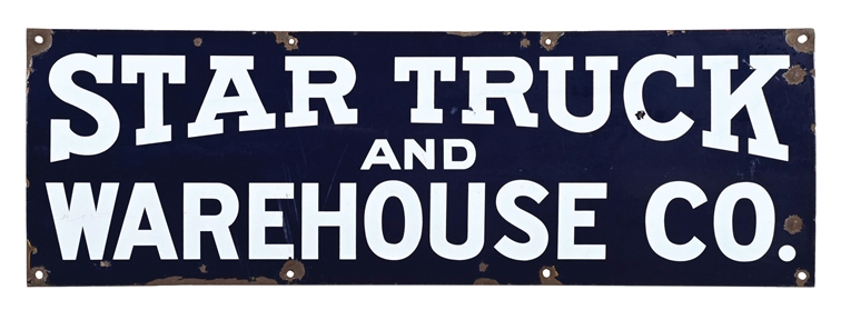 STAR TRUCK AND WAREHOUSE CO. PORCELAIN SIGN