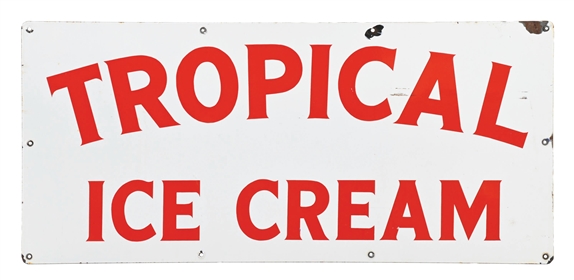TROPICAL ICE CREAM PORCELAIN SIGN