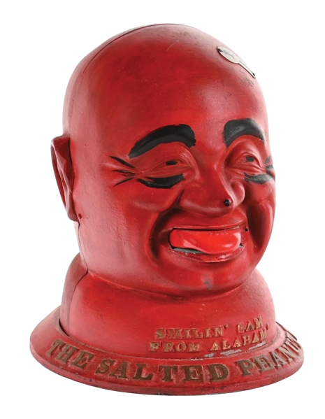 1¢ SMILIN SAM FROM ALABAM FIGURAL SALTED PEANUT VENDING MACHINE