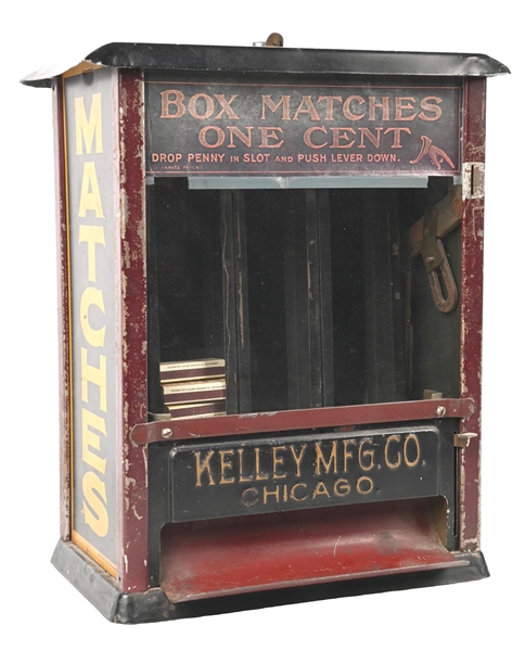 1¢ KELLY MFG. CO. BOX MATCHES VENDING MACHINE