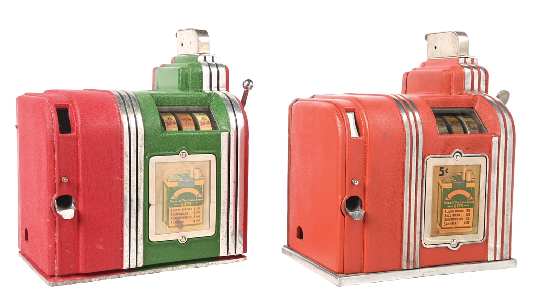 A PAIR OF TRADE STIMULATORS: 1¢ & 5¢ JENNINGS GRANDSTAND 