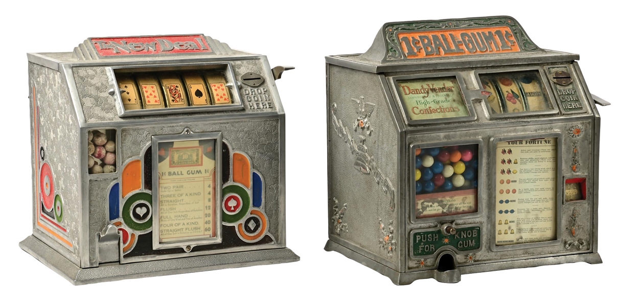 A PAIR OF TRADE STIMULATORS: 1¢ THE NEW DEAL & DANDY BALL GUM 