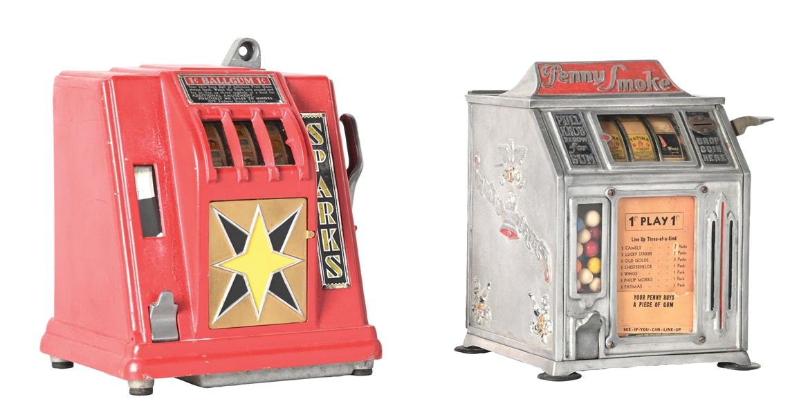A PAIR OF TRADE STIMULATORS: 1¢ GROETCHEN SPARKS AND GROETCHEN PENNY SMOKE