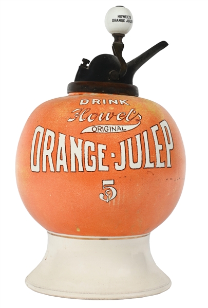 DRINK HOWELS ORANGE-JULEP SYRUP DISPENSER WITH ORIGINAL PUMP