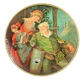 FALSTAFF BEER TIN ADVERTISING CHARGER