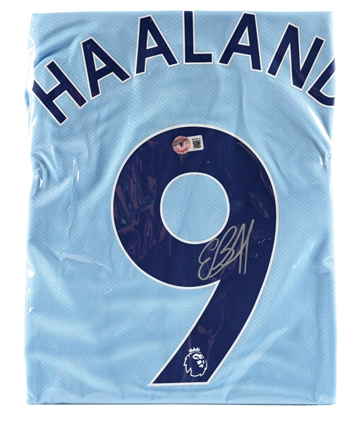 ERLING HAALAND SIGNED MANCHESTER CITY JERSEY WITH BECKETT HOLOGRAM AUTHENTICATION