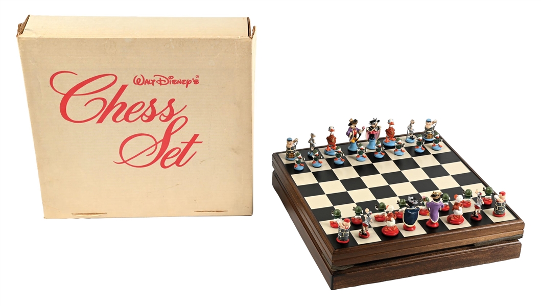WALT DISNEY CHESS SET IN ORIGINAL BOX 