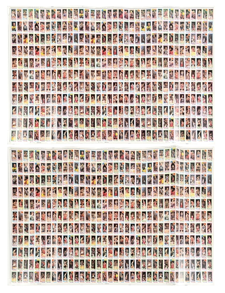 LOT OF 2: LARGE ROLLS OF UNCUT BASKETBALL CARDS