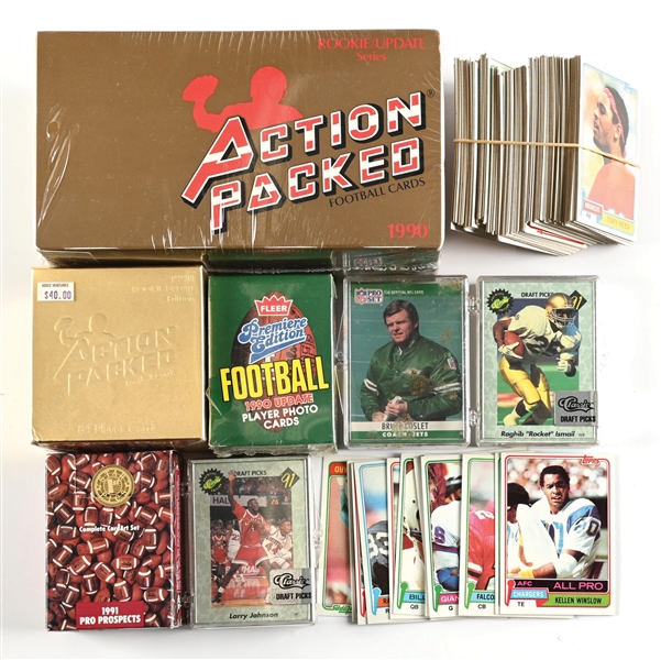 LARGE LOT OF MISCELLANEOUS FOOTBALL TRADING CARDS