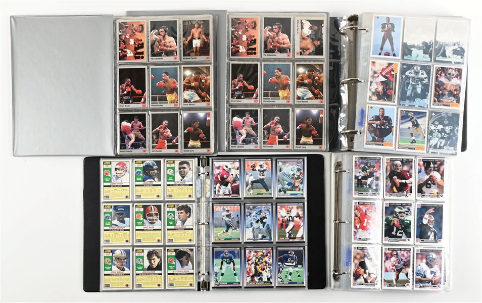 LARGE LOT OF FOOTBALL AND BOXING TRADING CARDS 