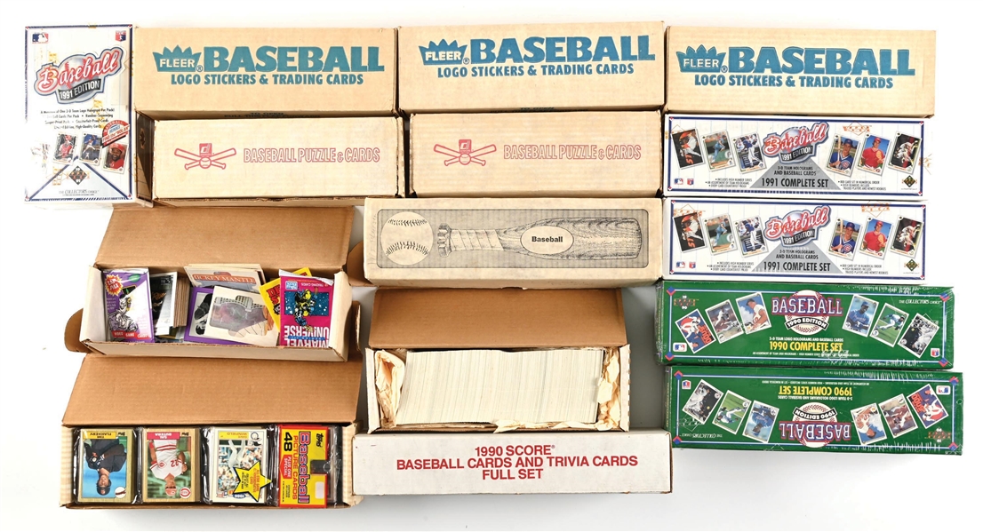 LOT OF 15: BOXES OF BASEBALL CARDS
