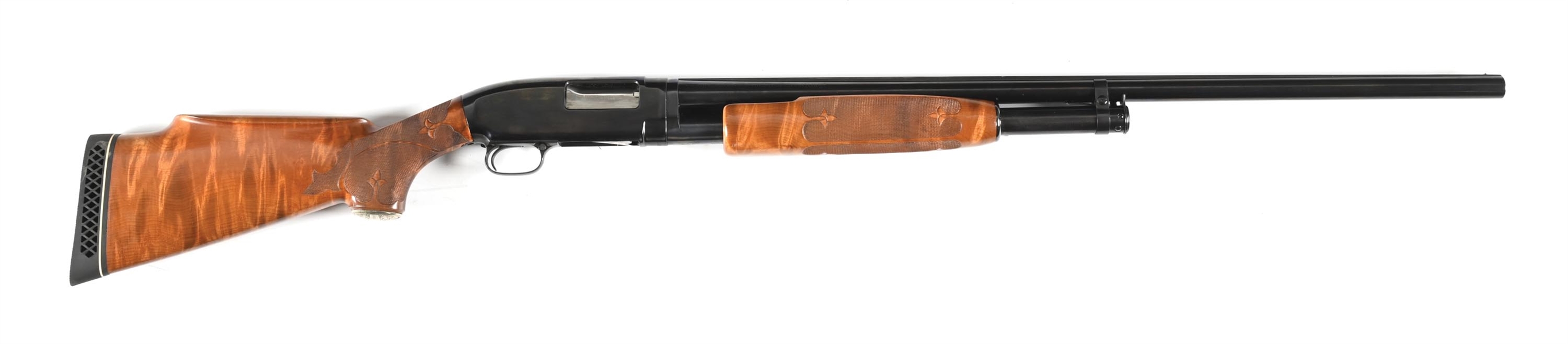(C) UPGRADED WINCHESTER MODEL 12 - 12 GAUGE SLIDE ACTION SHOTGUN (1923)