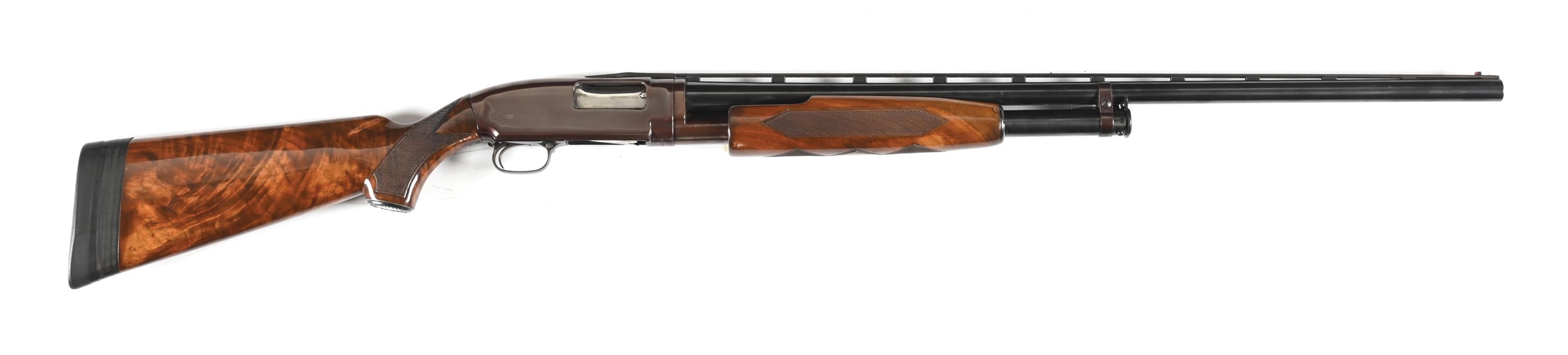 (C) WINCHESTER MODEL 12 12 GAUGE SLIDE ACTION SHOTGUN WITH VENT RIB.