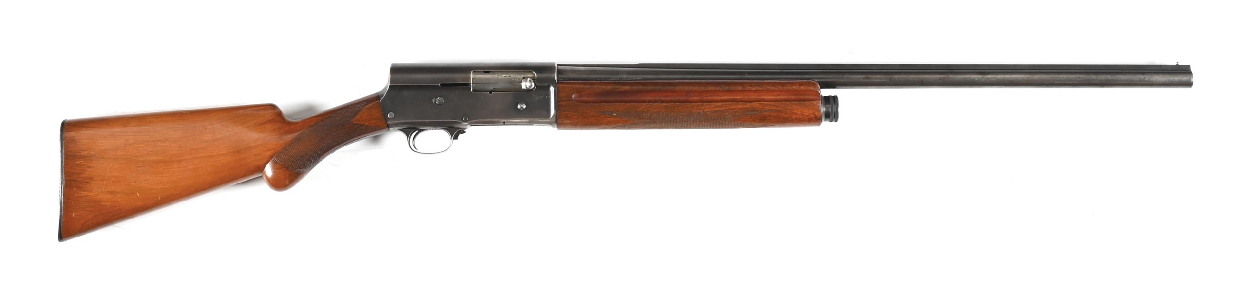(C) PRE-WAR BELGIAN BROWNING A5 12 GAUGE SEMI-AUTOMATIC SHOTGUN.