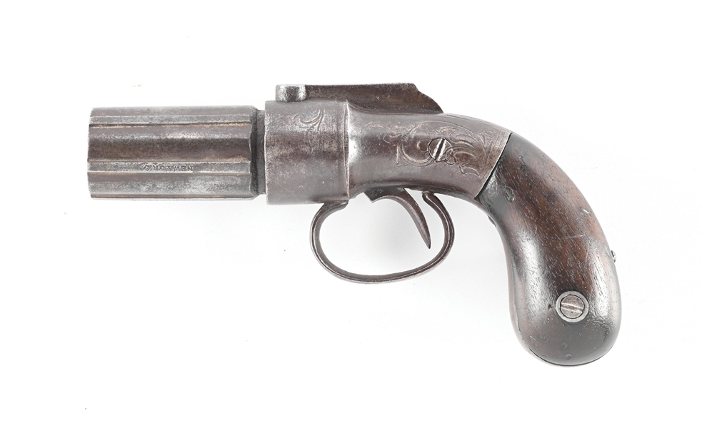 (A) SCARCE WW MARSTON & KNOX PERCUSSION PEPPERBOX REVOLVER.