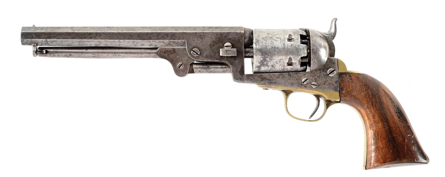 (A) BELGIUM BREVETE COLT MODEL 1851 NAVY PERCUSSION REVOLVER.