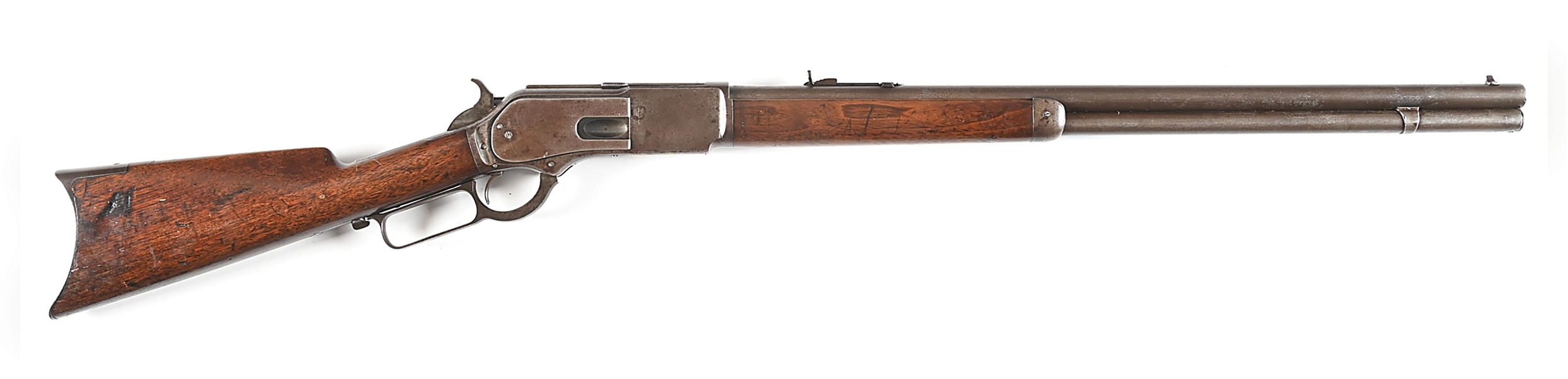 (A) WINCHESTER 1876 LEVER ACTION RIFLE IN DESIRABLE .50-95 CHAMBERING.