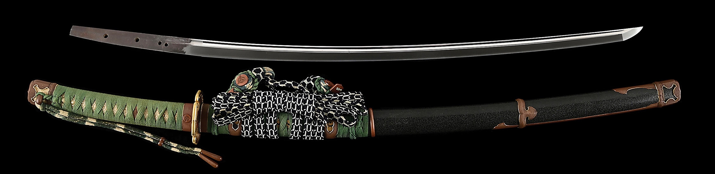 SUE-HOSHO KATANA IN TACHI MOUNTS WITH MATSUDAIRA MON AND NBTHK PAPERS.