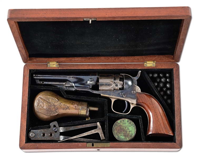 (A) CASED COLT MODEL 1862 PERCUSSION REVOLVER (1862).