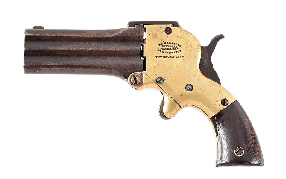 (A) WM. W. MARSTON 3 BARREL .32 DERRINGER.