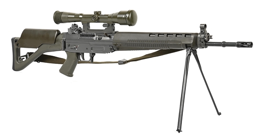 (M) RARE SWISS SIG SG 550-2 SP SEMI-AUTOMATIC RIFLE WITH HENSOLDT OPTIC.