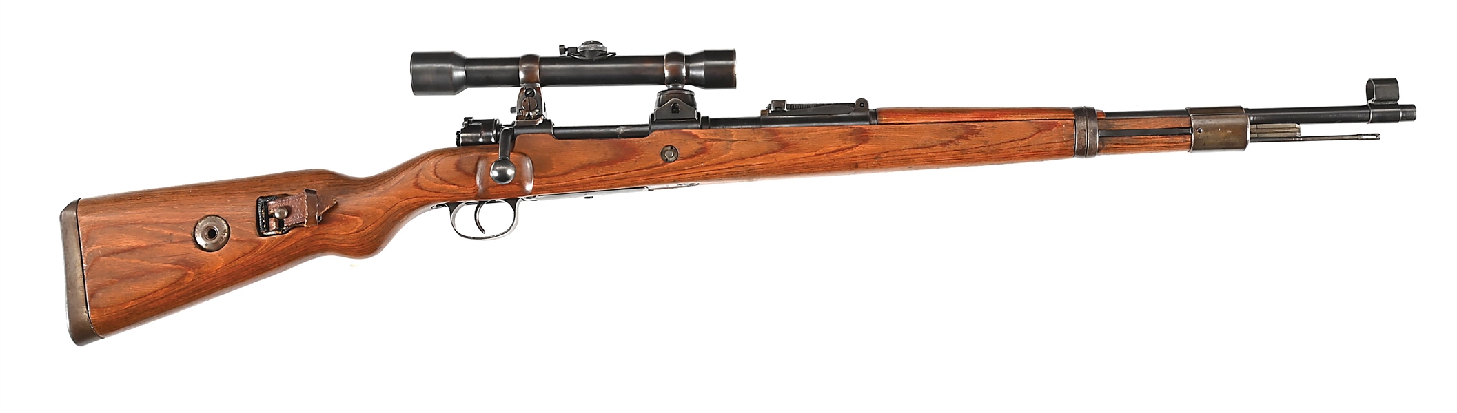 (C) JP SAUER & SOHN K98 MAUSER BOLT ACTION LOW TURRET SNIPER RIFLE.