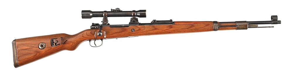 (C) JP SAUER & SOHN K98 MAUSER BOLT ACTION LOW TURRET SNIPER RIFLE.