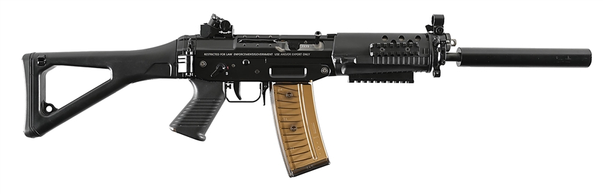 (M) RARE SIG 552-2 SP COMMANDO "RESTRICTED" SEMI-AUTOMATIC RIFLE.