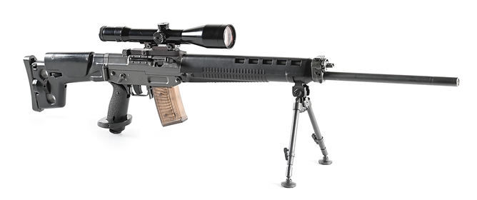 (M) RARE PRE-BAN SIG SAUER 550-1 SNIPER SEMI-AUTOMATIC RIFLE WITH SCOPE AND CASE.