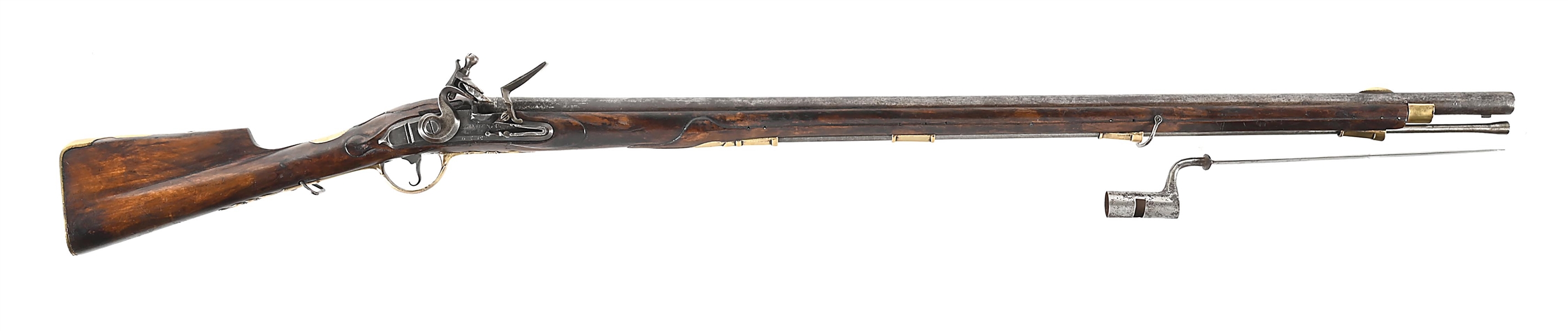 (A) PRUSSIAN FREDERICK THE GREAT MONOGRAMMED MODEL 1740/1773 FLINTLOCK MUSKET WITH BAYONET.