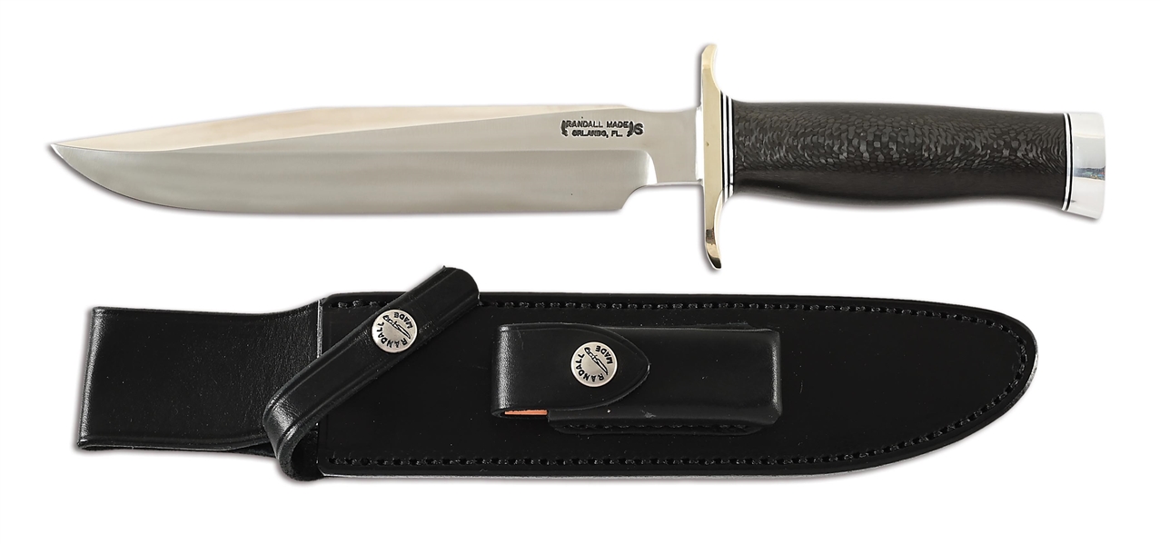 EXCEEDINGLY RARE RANDALL MODEL 1-8 ALL PURPOSE FIGHTER WITH CARBON FIBER SCALES.