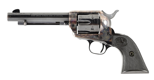 (C) SECOND GENERATION COLT SINGLE ACTION ARMY REVOLVER IN .38 SPECIAL
