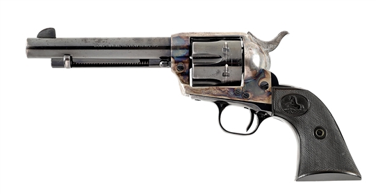 (C) SECOND GENERATION COLT SINGLE ACTION ARMY .45 LC REVOLVER WITH BOX.