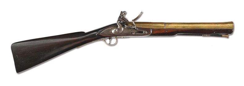 (A) BRASS BARRELED FLINTLOCK BLUNDERBUSS BY PRITCHETT