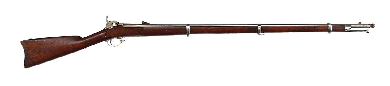 (A) LINDSAY MODEL 1863 TWO SHOT PERCUSSION RIFLE