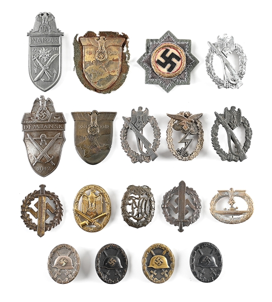 LOT OF GERMAN WWII BADGES AND AWARDS.