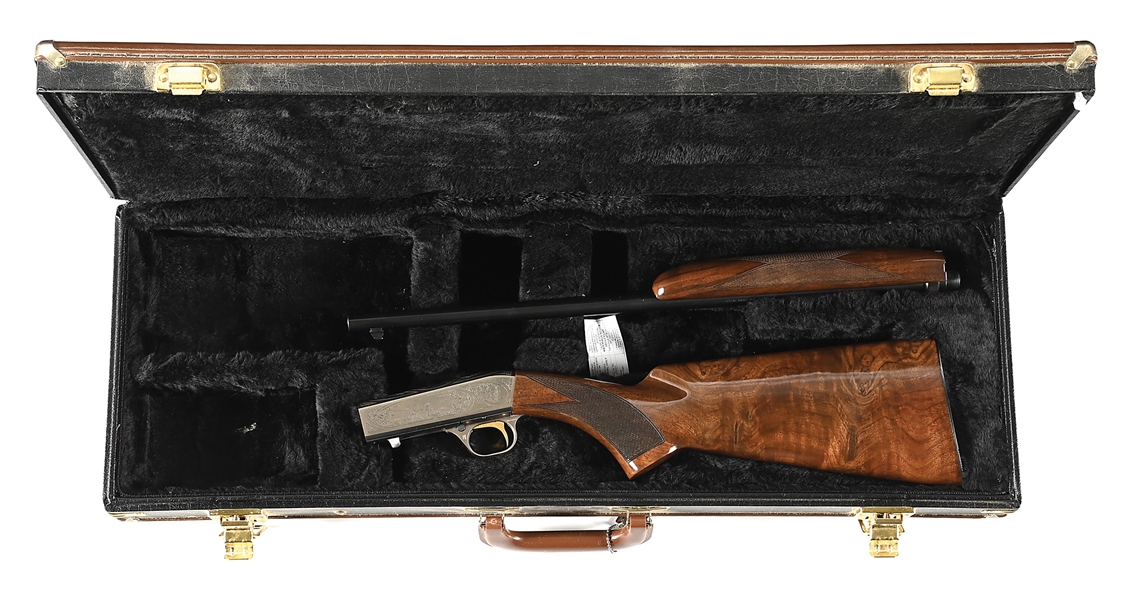 (M) FACTORY ENGRAVED GRADE II BELGIUM BROWNING SA-22 SEMI-AUTOMATIC RIFLE WITH CASE.