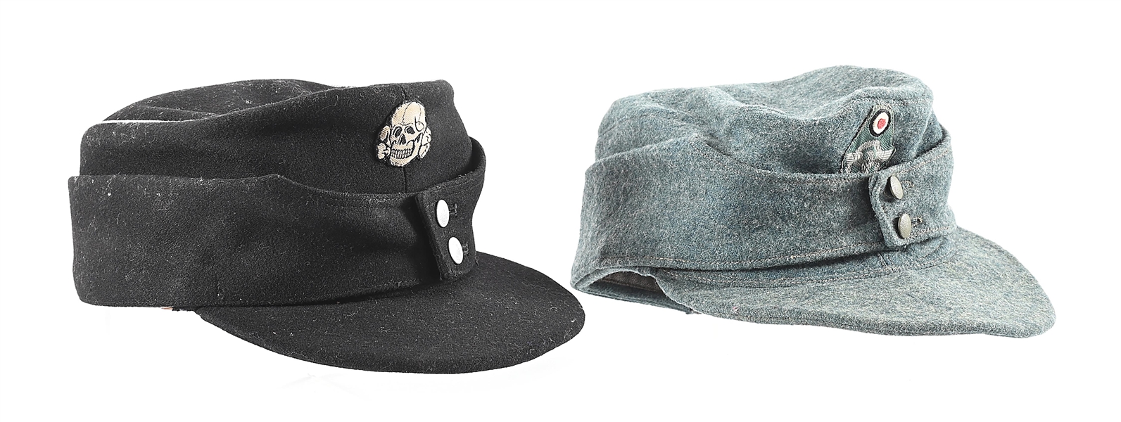 LOT OF 2: THIRD REICH M43 CAPS.