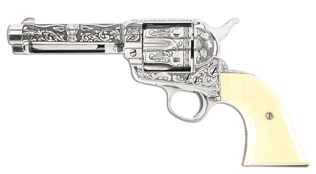 (C) ENGRAVED FIRST GENERATION COLT SINGLE ACTION ARMY REVOLVER.